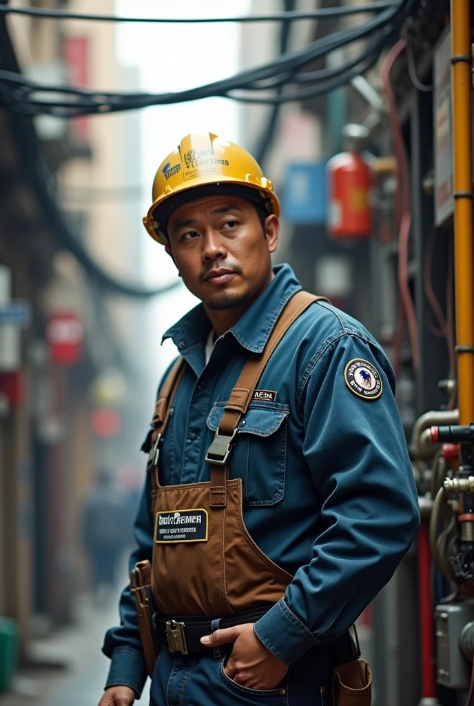 Electrician With the name on the clothes Oliveira electrical services