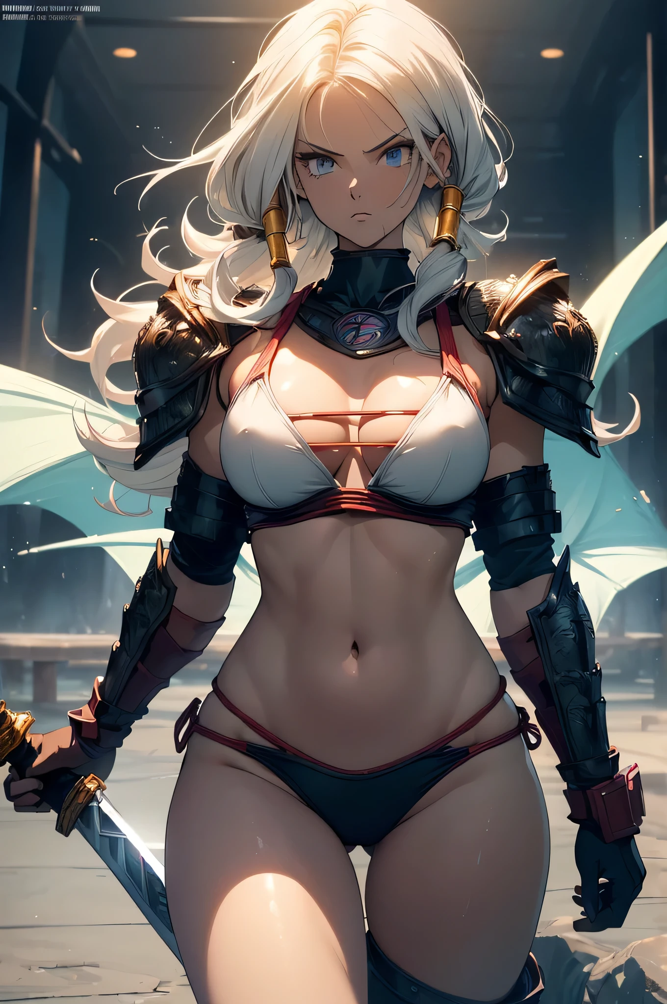 (Highest quality,4K,High resolution,masterpiece:1.2), (Ultra-detailed), (Slender beauty)(Age 27)(Holding a sword:1.3) (Dynamic Art), (looking at the camera) (Dragon Ball Z setting), (The whole body is visible)(Vision:1.8), (Realist,Photorealist,photo-Realist:1.37), (High resolution,High resolution), (Portraiture), (Vibrant colors), (Long legs), (A noticeably elongated face), (Wide range) (Beautiful Fine grain), (Beautifully detailed lips), (Highly detailed eyes and face), , Bright eyes Dynamic angles and postures, Soaked in sweat, Sweat, (Long eyelashes), (Sharp focus), (Physically Based Rendering), (8 heads,Beautiful female warrior), (Mature Woman) (Leg spread), (intense), (expression of intense desire), (Motion Blur), (elegant), (Slim figure:1.3), (Inspired by anime), (Bright light), (Cinema Lighting), (Contrasting colors), (Mysterious atmosphere), (Action-packed scenes), (Unique Look), (impressive), (Reveal costumes), (Exciting), (Expressive), (Interesting atmosphere), (monster:1.4) ((Highest quality)),((Very detailed)),masterpiece,absurdes,Detailed face,Beautiful Face,(Fine grain, Deep Eyes),((Dynamic pose)), (((Long white hair,Adult beauty,Inspired by Akira Toriyama))),(((Bikini Armor))),grassland,((In battle with dragons,)),Distant view Vision
Wide shot 広角
Long shot