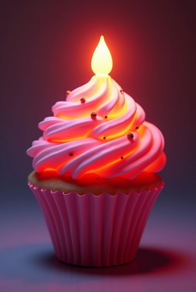 Um lightstick de kpop de cupcake