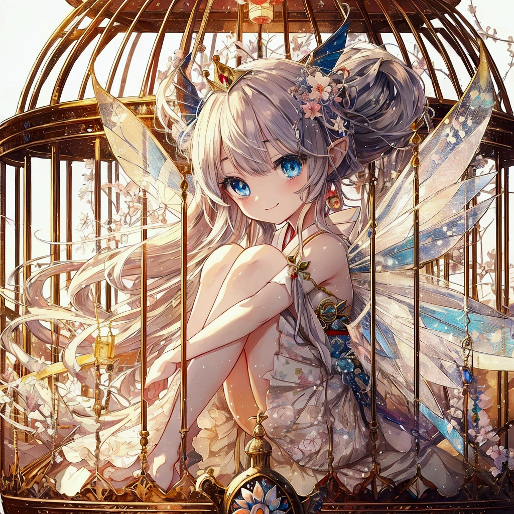 Japanese cartoons, A girl with blue eyes and a bird in a cage, beautiful fantasy Japanese cartoons, Fairy Aesthetics, Popular on artstation pixiv, Portrait of a fairy, guys, Japanese cartoons fantasy artwork, Portrait of a fairy, ((Beautiful fantasy queen)), Smile like a fairy, beautiful Japanese cartoons artwork, Japanese cartoons fantasy illustration, Celestial Fairy, beautiful Japanese cartoons, beautiful Japanese cartoons art