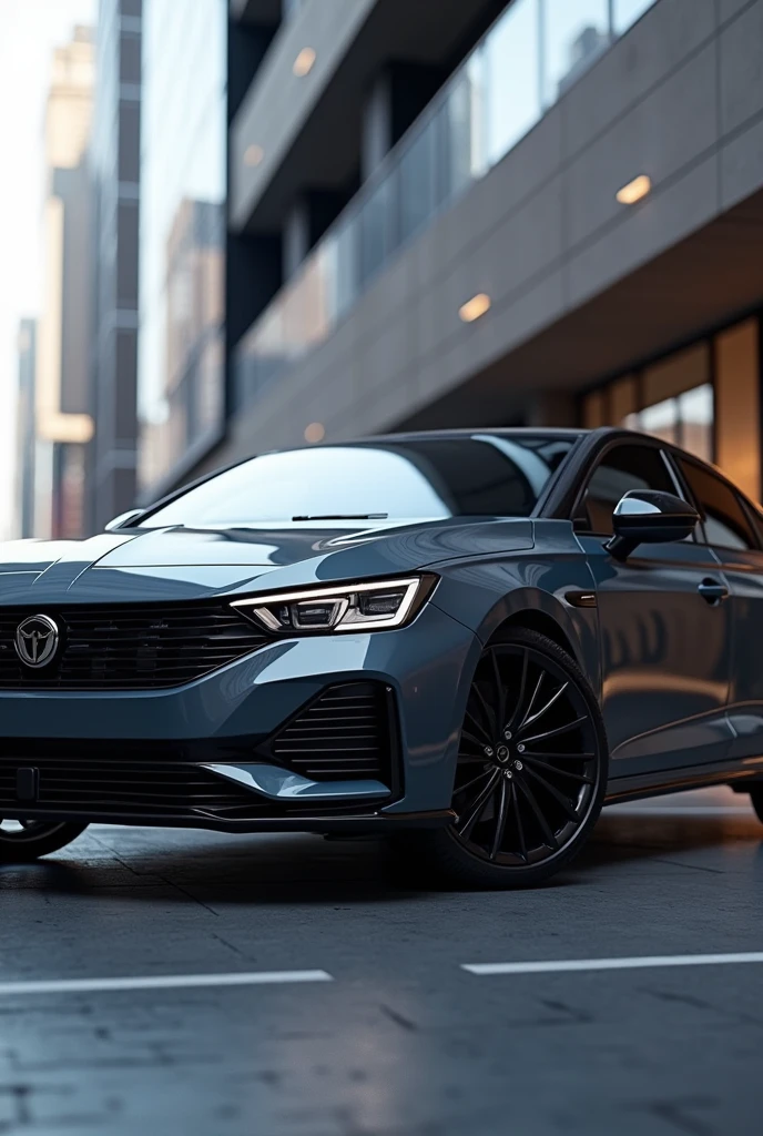 2024 MSI Polo Car Dark Grey with Black Wheels and Black Roof