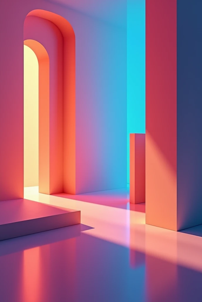 Color perspective with light and shadow effects that affect the shape,
volumetry and space