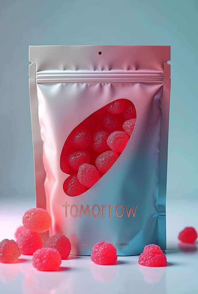 Sexually enhancing powder with borojo flavor in the form of gummies in packaging called tomorrow