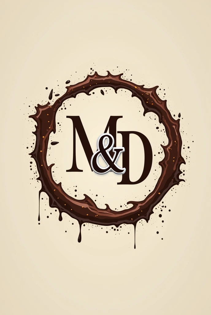 Create a wafer logo that says Magic wafer and M&D in circle 