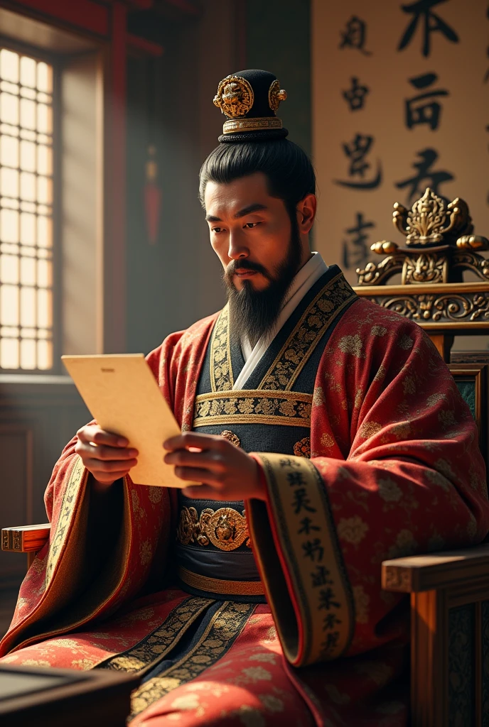 A Japanese emperor receives a letter in the year 1800