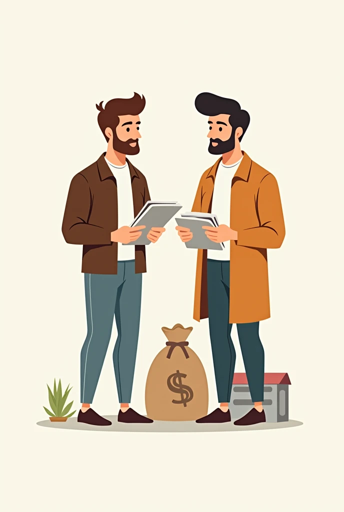Logo of my brother and I are good workers in buying and selling items without beards and young people