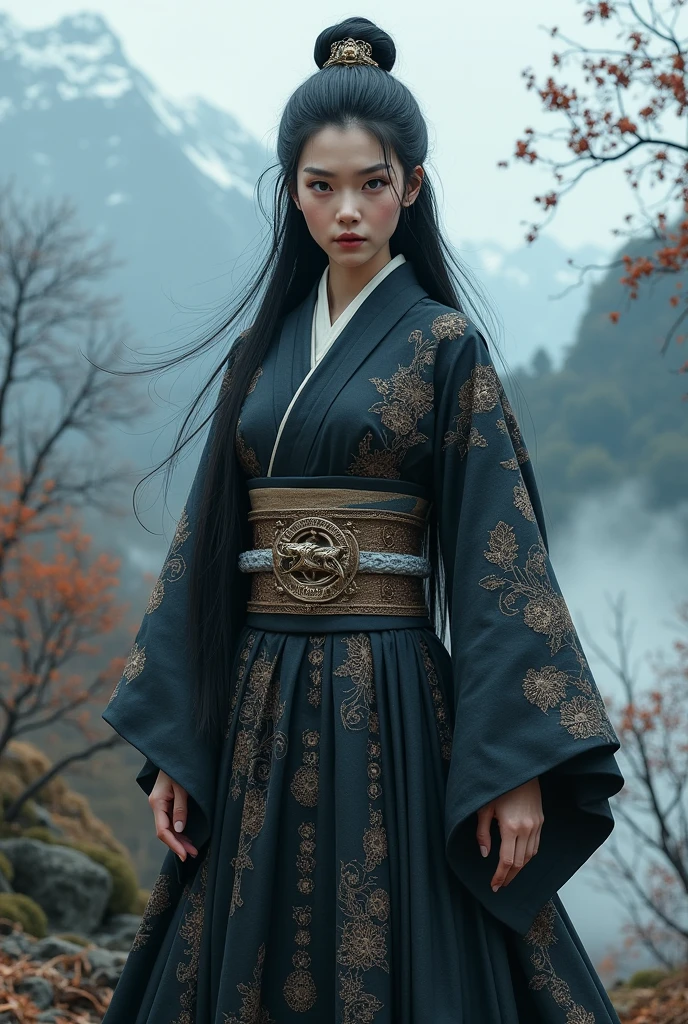 Powerful Japanese sorceress woman in the 1800s 