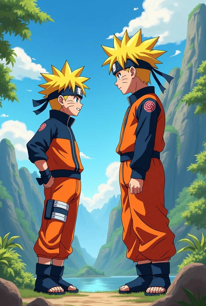 Naruto visits Goku