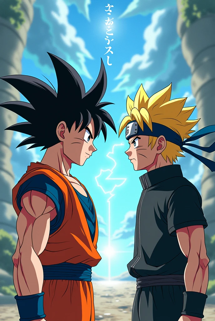 Goku visits Naruto