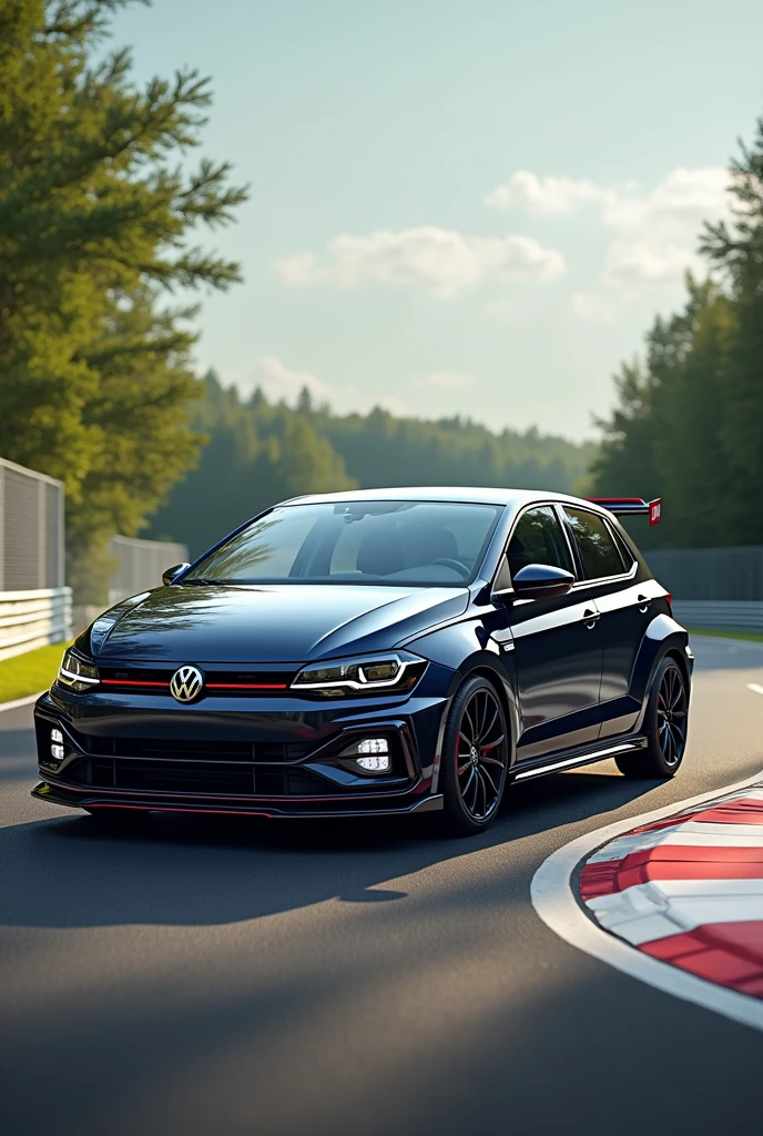 Volkswagen polo track 2024 car with black rims