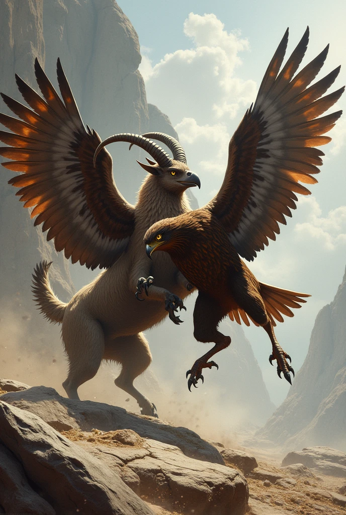 Goat killing a Falcon