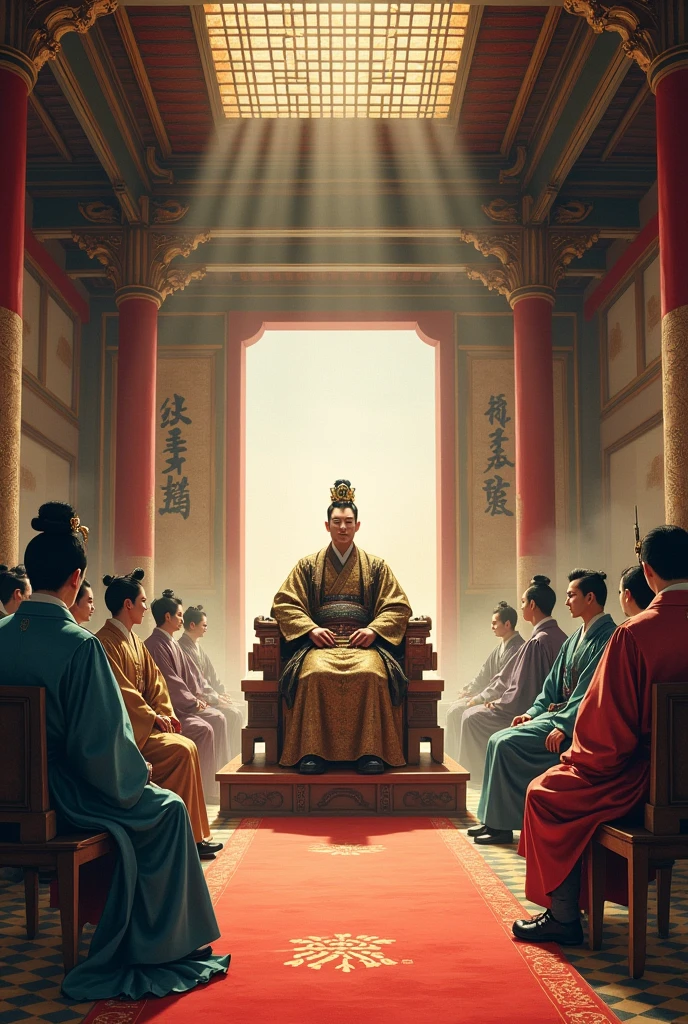 a Japanese emperor sending for people in the year 1800