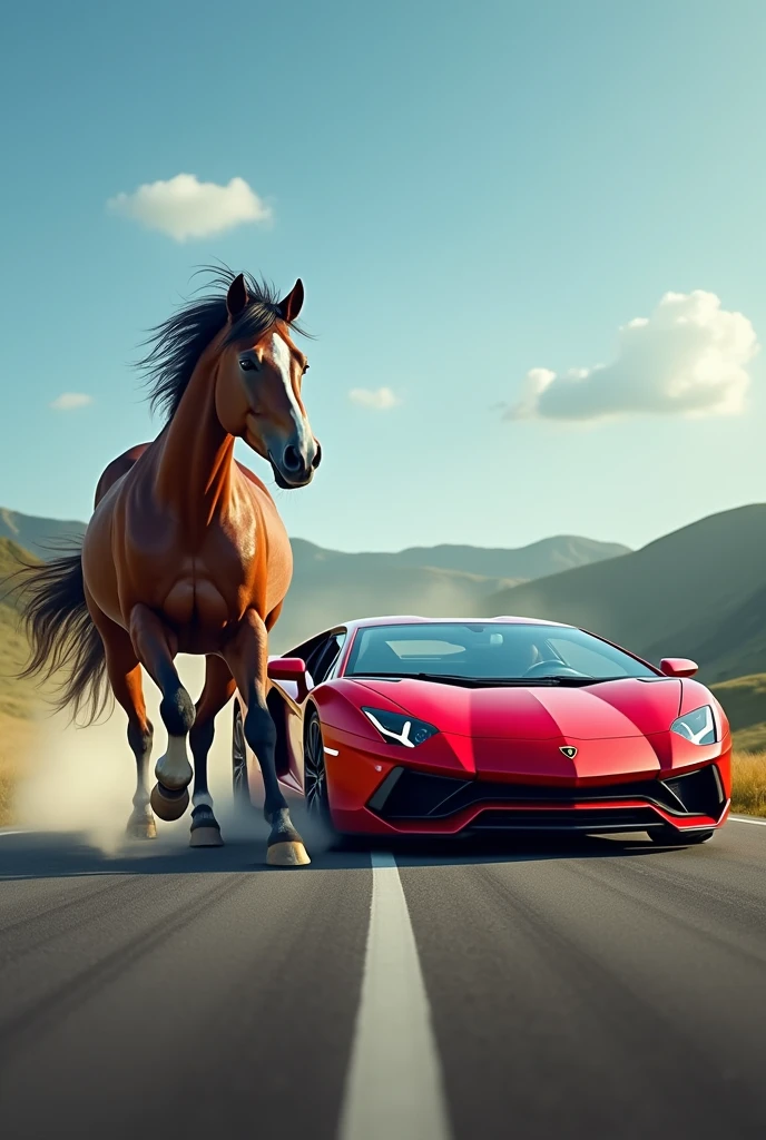 Horse vs Lamborghini