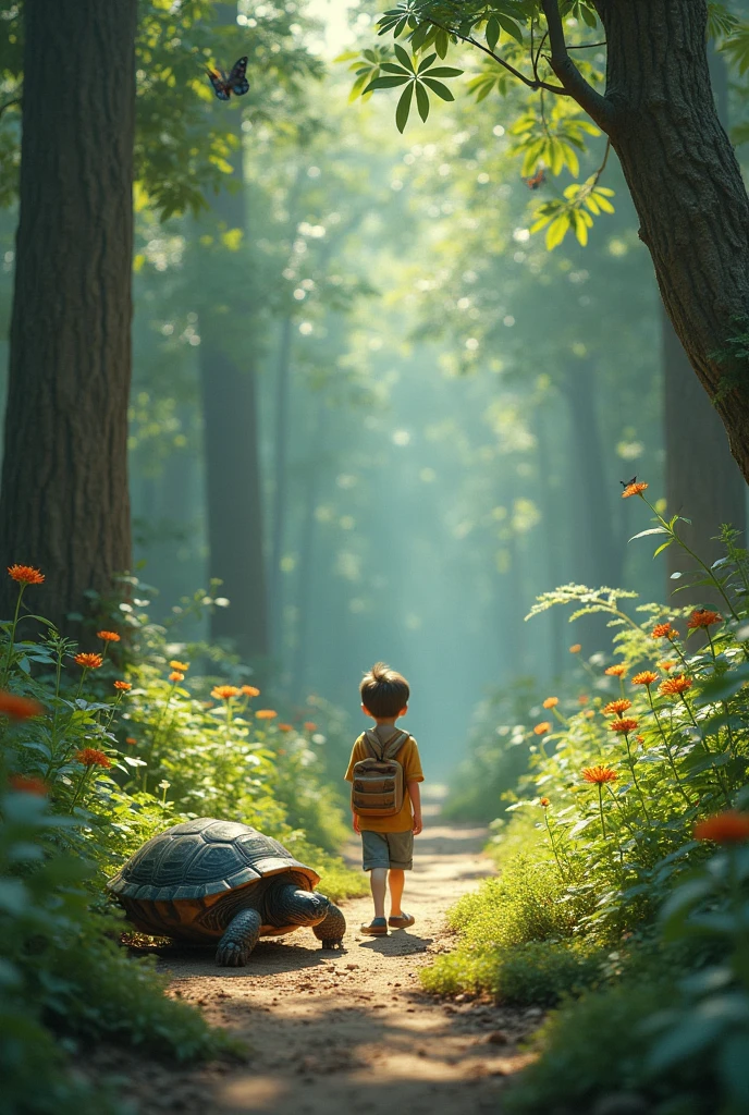 During the journey, The boy took care of a turtle named Tula and showed her the beauty of her surroundings..