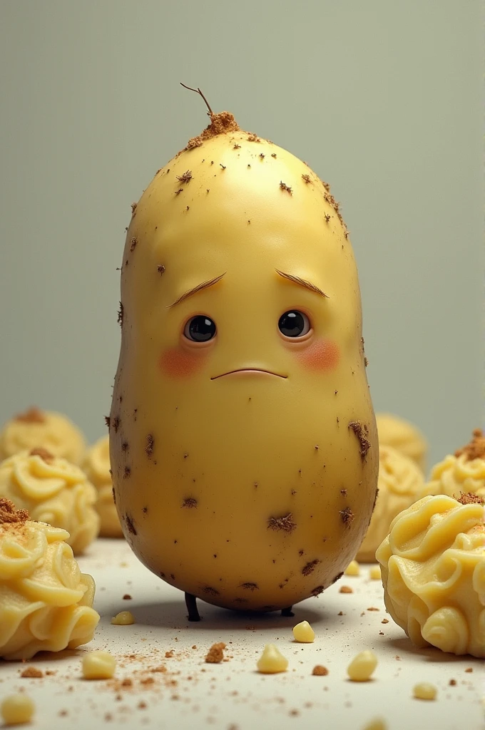Makes a sad potato watching her friends turn into mashed potatoes