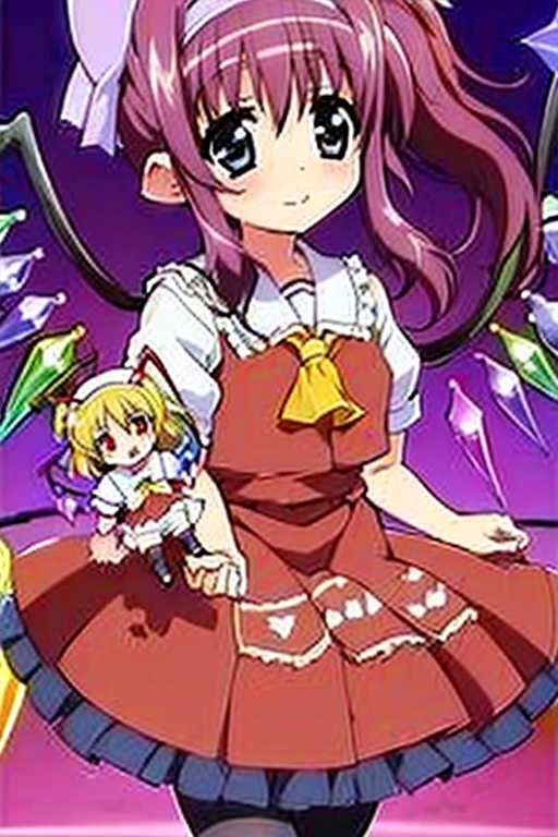 (((1girls, Flandre, Costume, Tsukimura Suzuka)))、White ribbon