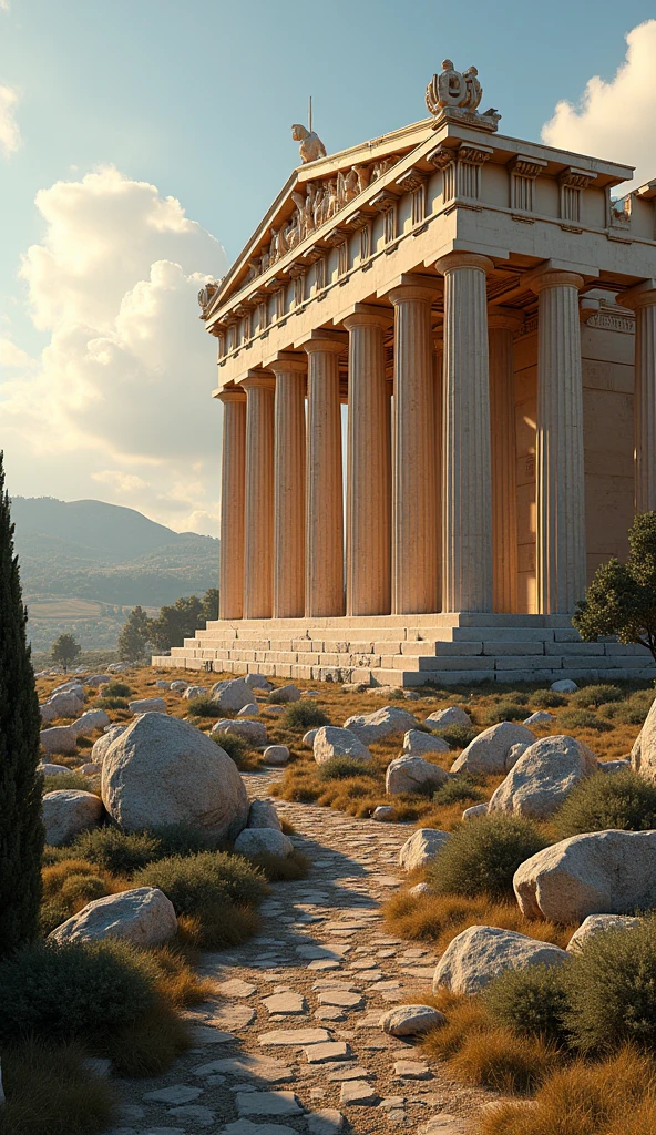 "Parthenon, ancient ruins, historical scenery of Athens"