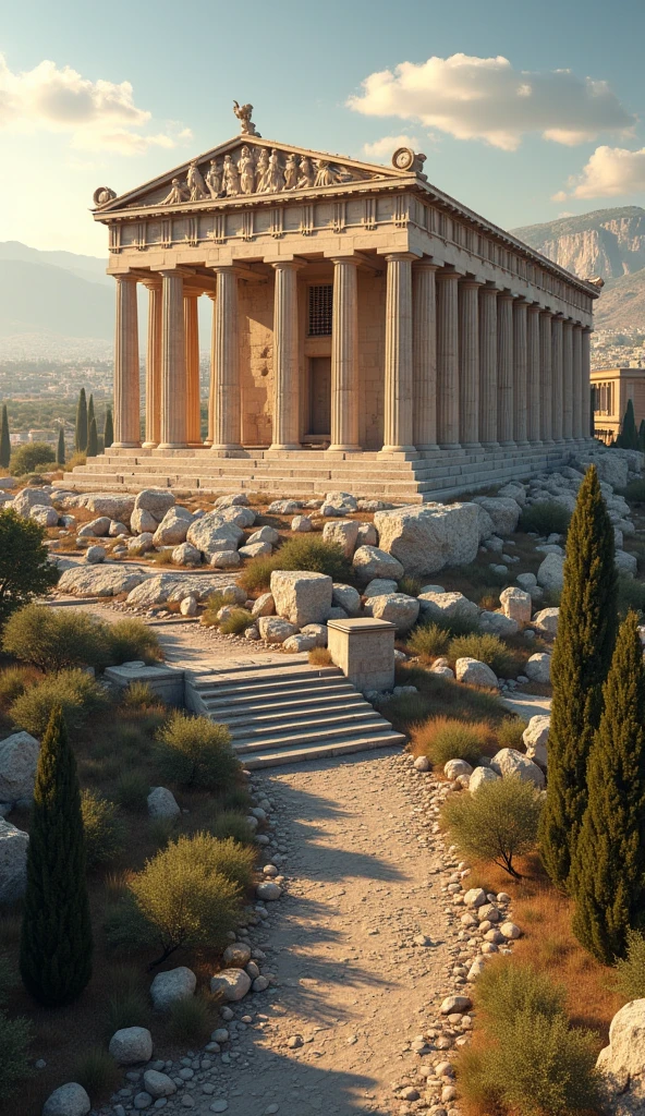 "Parthenon, ancient ruins, historical scenery of Athens"