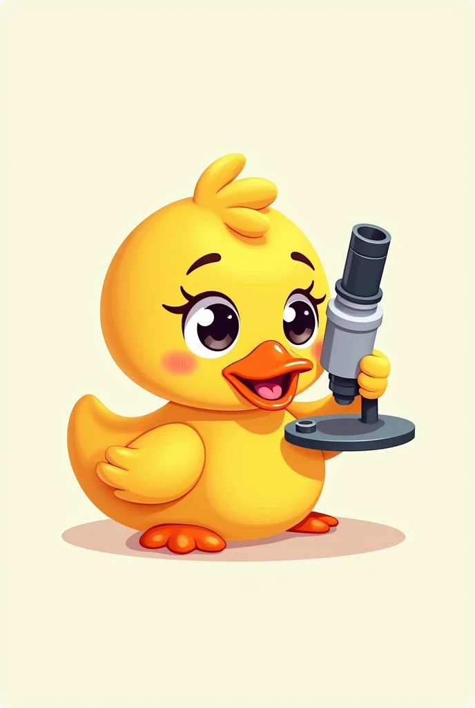 rubber duck logo with microscope cute, include teeth