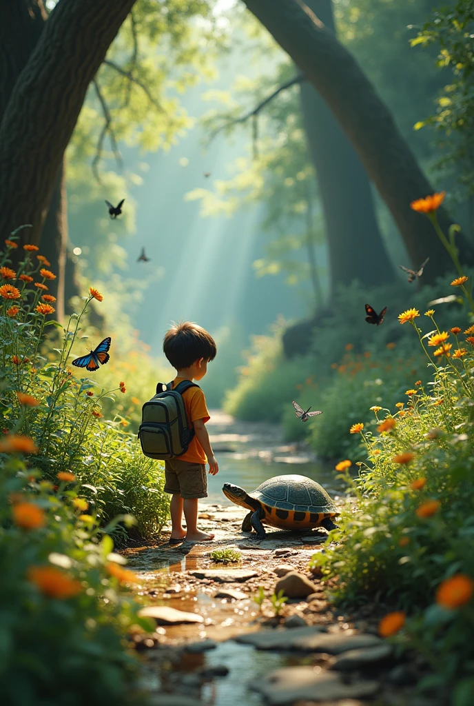 During the journey, The boy took care of a turtle named Tula and showed her the beauty of her surroundings..