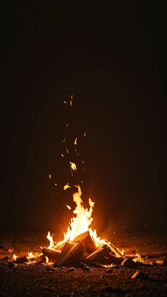Generate a fire image Simple background,