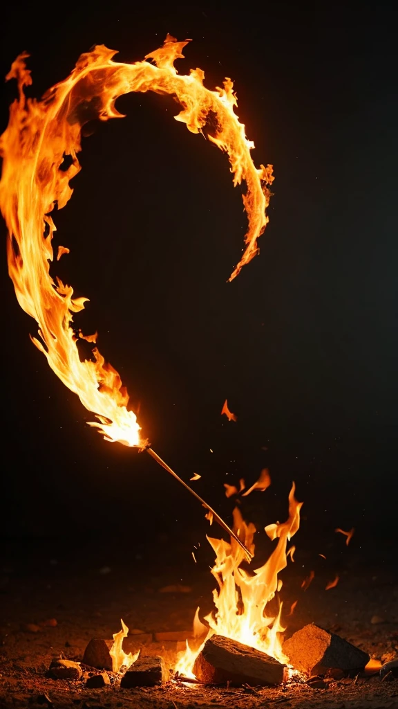 Generate a fire image Simple background, 