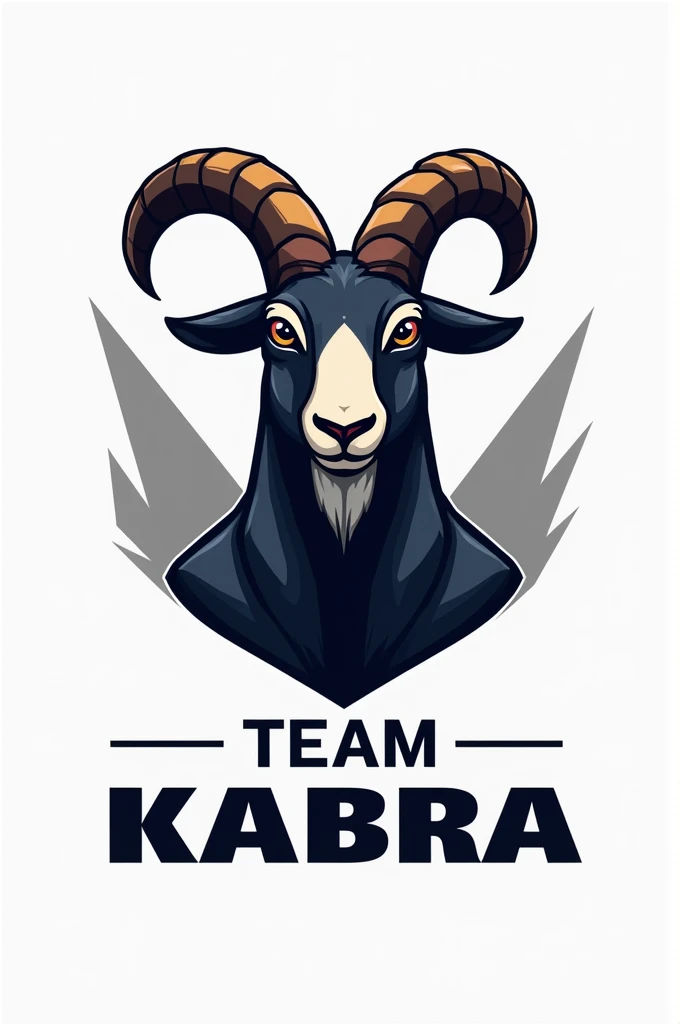 Create a goat logo that says Team Kabra