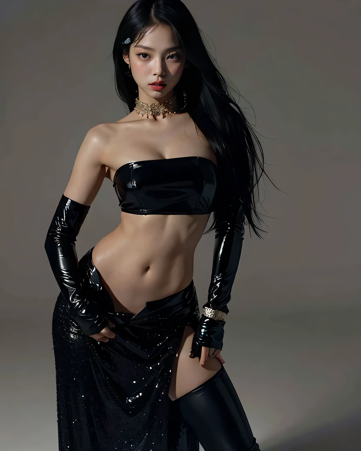 jennie pink black