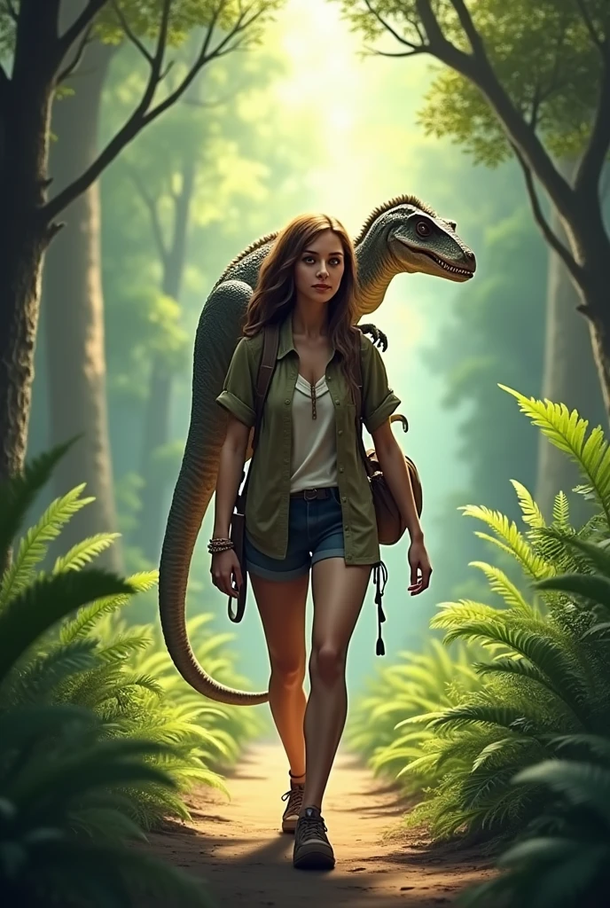 One with a dinosaur on his shoulder