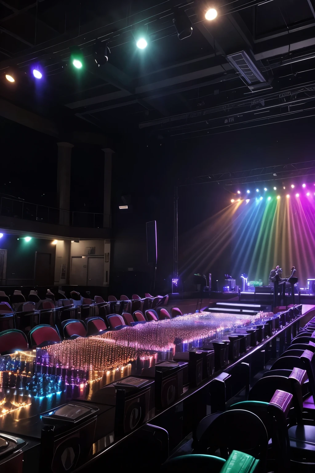 An invitation to a Mexican party with alcohol, music and lots of lights, with empty center