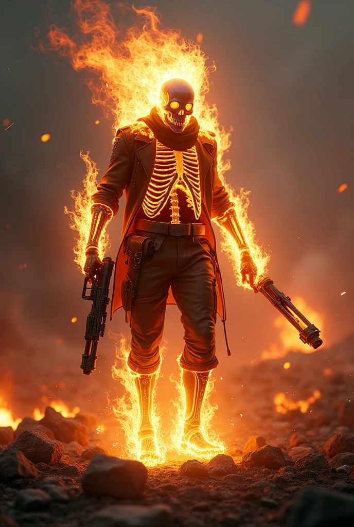 Believe me the character of ghost rider style call of duty with a mythical firearm in combat with your copy