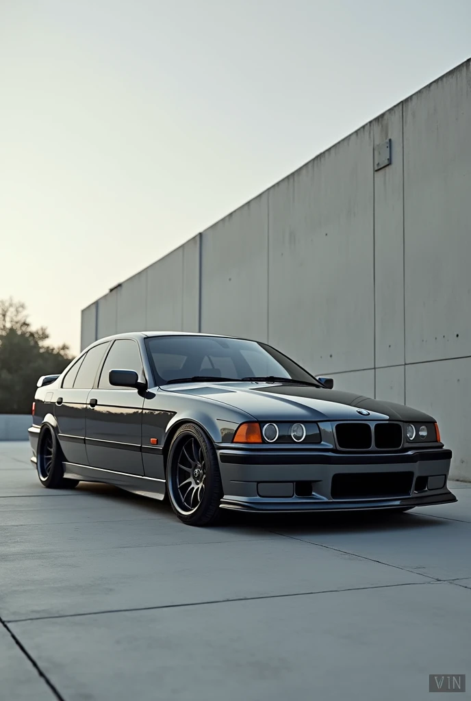 bmw e36 sedan with bbs LM, side view