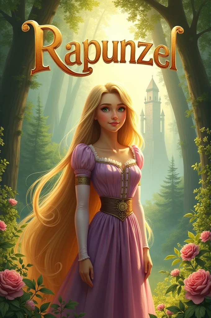 Rapunzel cover pic with written Rapunzel in front