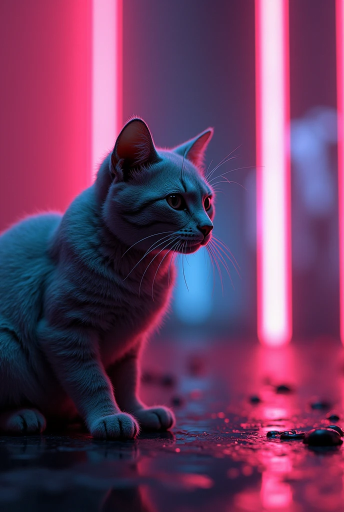 foreground,simple background,Background with neon rays of various colors,hyperdetailed,well defined details,hyper realistic,view from below