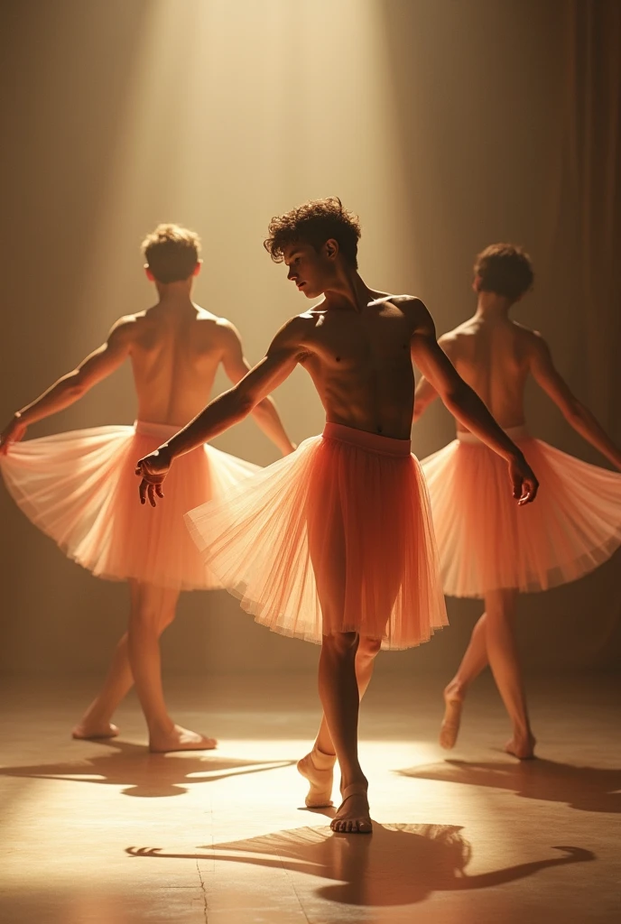 young guys wear ballet skirt