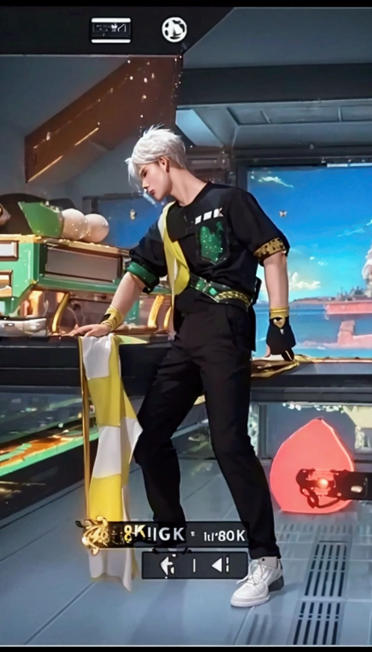((BEST quality, 8k, Masterpiece:1.3)), up per body,, Sharp focus:1.2, Handsome 1 man with perfect figure, higly detailed faci al and skin teksture, Detail eyes, double eyelids,interior view, ferpect lightning,