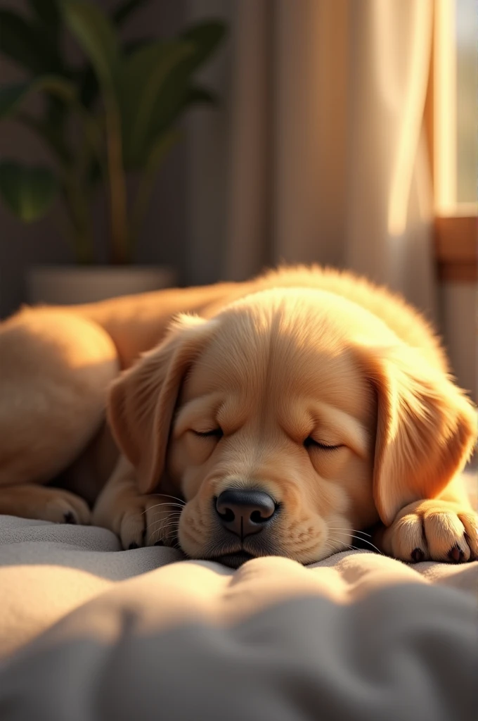 Sleeping golden retriever