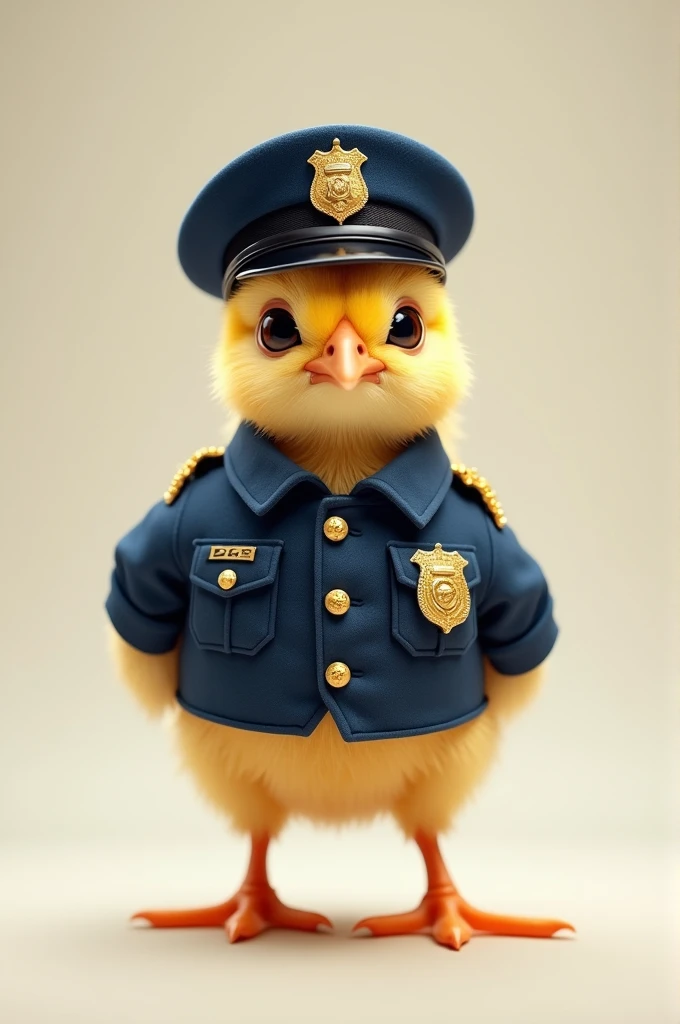 create a chick in a police outfit