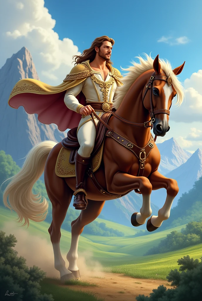 make a disney prince on a horse