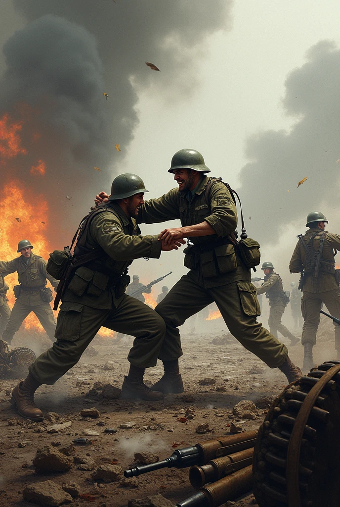 Make world war fight image make more realistic