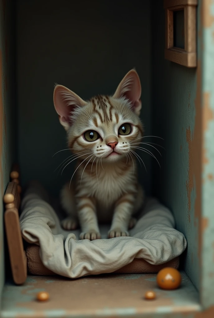 Cat always cry in mini house