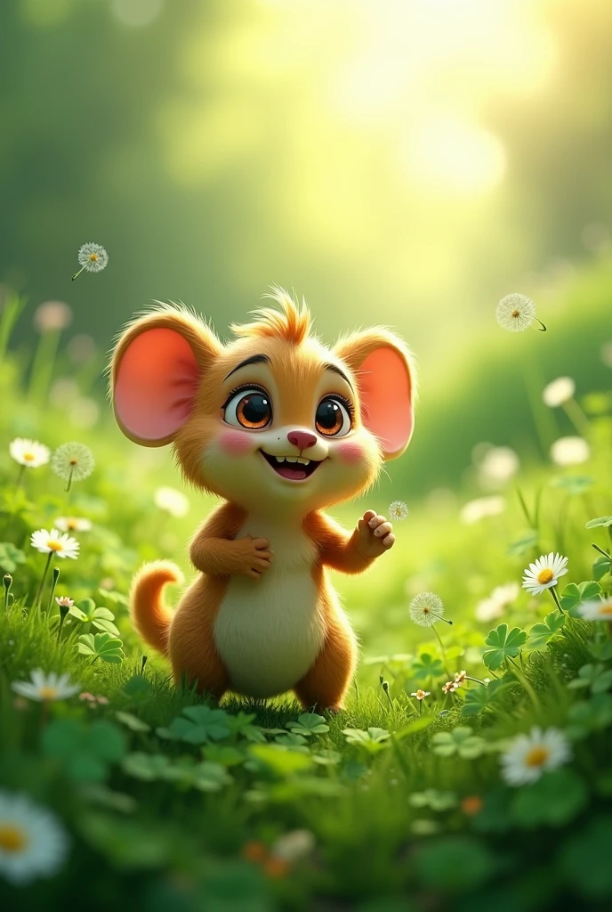make a disney character in a clover garden