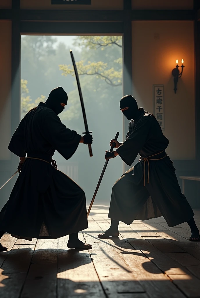 Japanese ninjas training with other ninjas