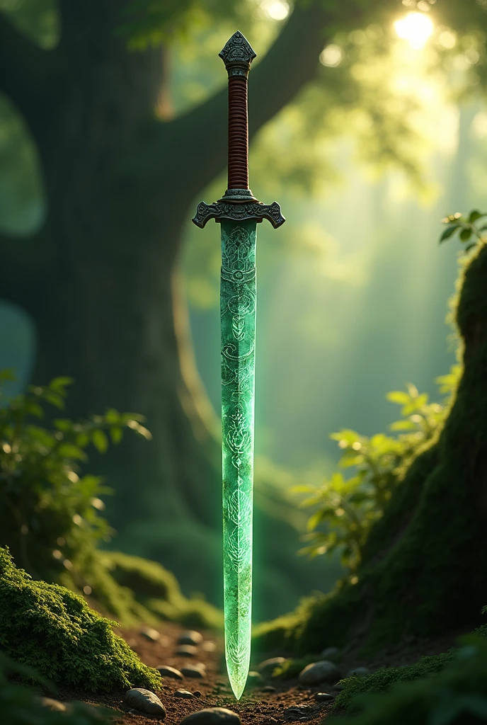 Katana sword with its earth element blade