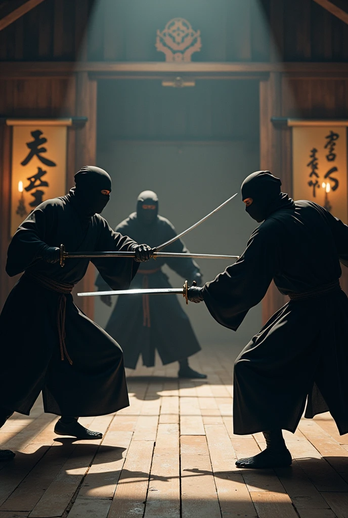 Japanese ninjas training with other ninjas