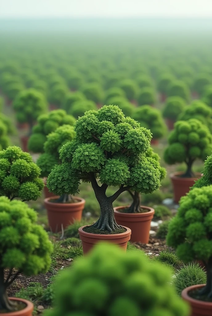 1 Lakh small tree pot on a land 