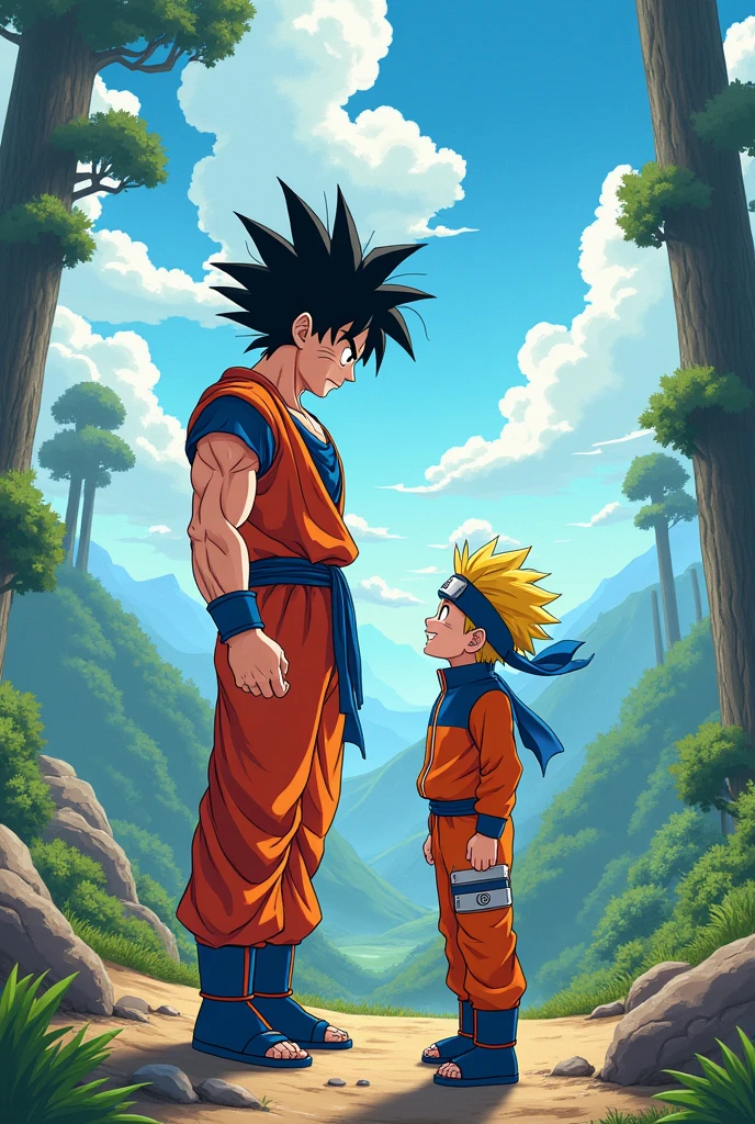 Goku enters Naruto