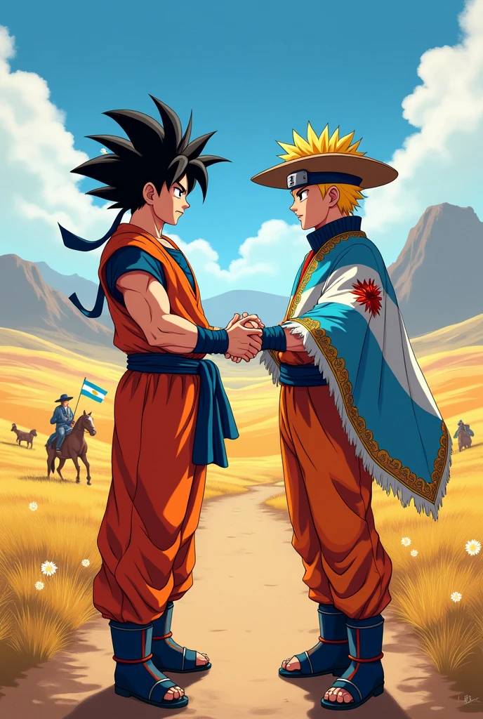 Argentine Goku and Naruto
