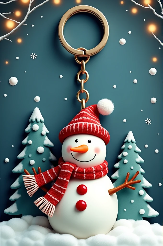 keychain design for christmas season