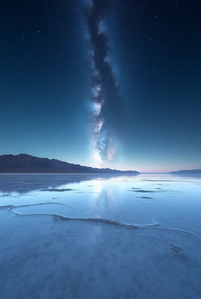 ((masterpiece, highest quality, Highest image quality, High resolution, photorealistic, Raw photo, 8K)), ((Extremely detailed CG unified 8k wallpaper)), The starry sky reflected in the Uyuni Salt Flats,